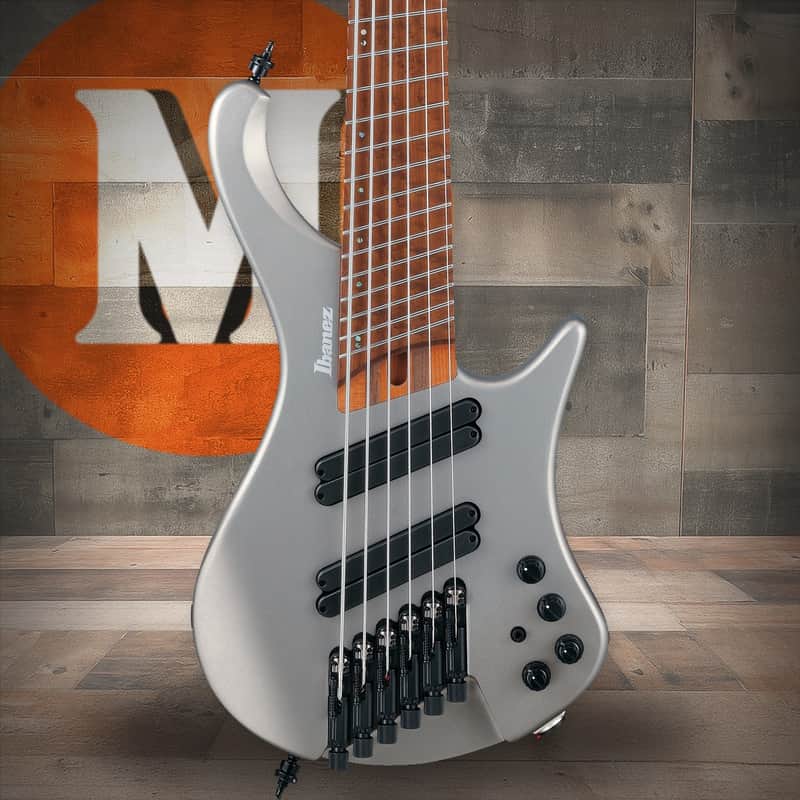 Ibanez EHB Ergonomic Headless Bass 6 String w/Bag Multi Scale - Metallic Gray Matte (EHB1006MSMGM) image 1