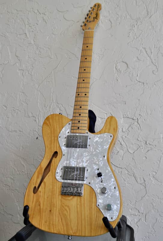 Made In Japan Fender Telecaster Thineline with Humbuckers and Original Chainsaw Case image 1