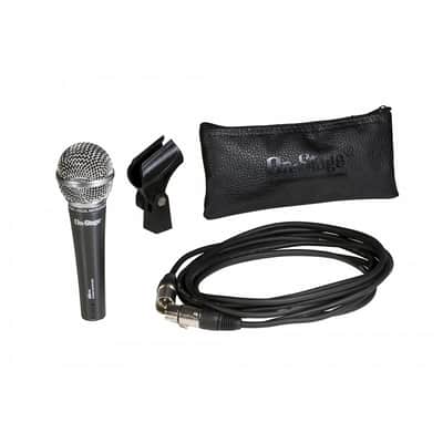 On-Stage AS420 Cardioid Dynamic Microphone with Clip and Cable image 1