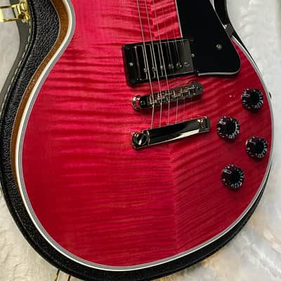 NEW! Gibson Dealer Select Custom Shop Les Paul Custom AAA Reverse Chevron Figured Top - Transparent Pink - Authorized Dealer - WOW! 8.8 lbs - G06630 imagen 8