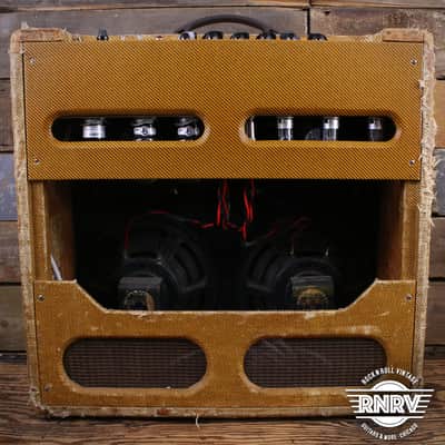 Vintage 1959 Fender Tweed Bassman 5F6-A Narrow Panel Original image 8