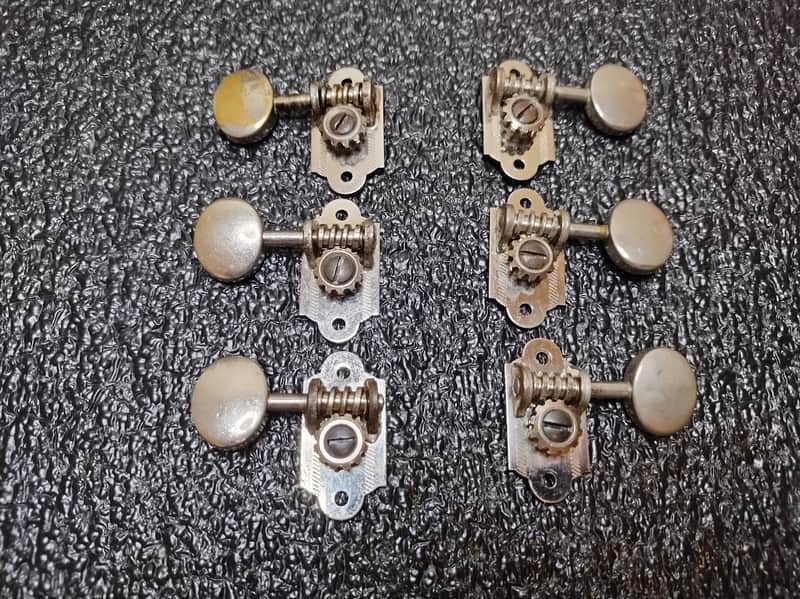 Vintage 1950's Waverly Guitar Tuners - Full Set - Clean! image 1