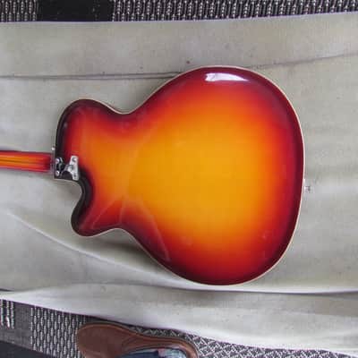 1960's Sano S-90 Semi Hollow Body Guitar W/OHC Cherry Sunburst Made In Italy Sano Wacky Guitar image 6