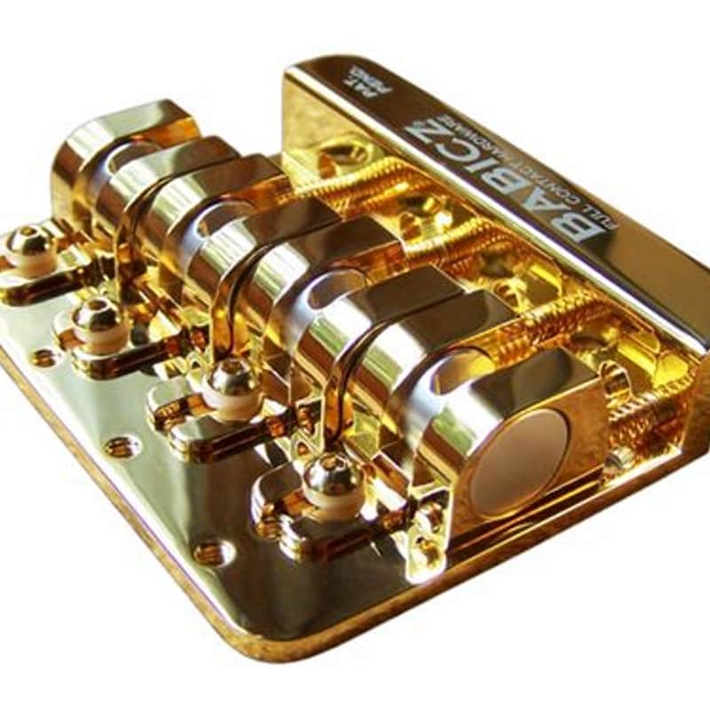 Babicz Full Contact Hardware Bass Bridge – String Through Gold