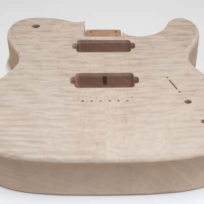 Shepard Custom Guitars Custom Telecaster Body Semi-hollow Backroute F Hole Optional Quilted Maple Top On 1pc Mahogany 2026 - Unfinished image 8