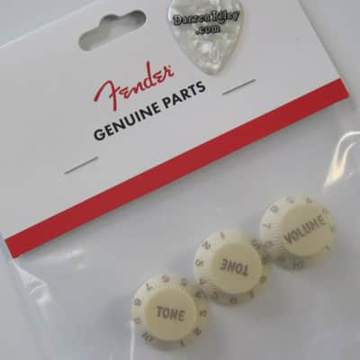 Fender Road Worn Aged White Stratocaster Knobs Set 0997209000 image 1