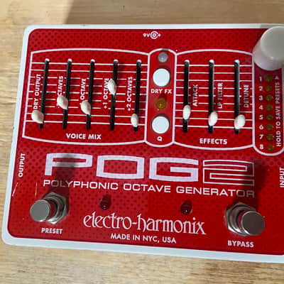 Electro-Harmonix POG2 Polyphonic Octave Generator 2009 - Present - Red / White image 2