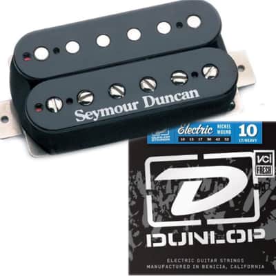 Seymour Duncan SH-4 JB Model Humbucking Black Electric Guitar Pickup w/ Strings image 1