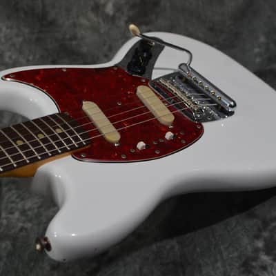 Fender Mustang Vintage 1965 Olympic White *Body Only* Refinish w Recent Reissue Hardshell Case & FAST Shipping image 9