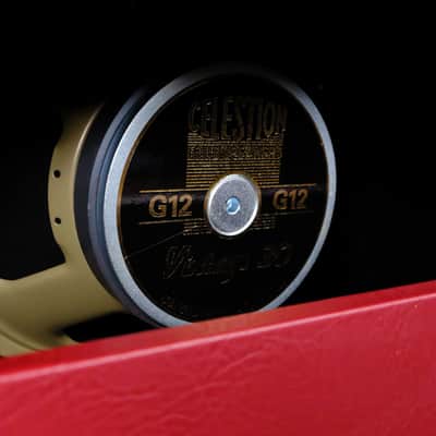 Used Bad Cat Cub V Handwired 2x12" Extension Speaker Cabinet - Burgany/Gold Grill/Gold Piping image 6