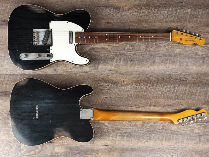 MyDream Partcaster Custom Built - Relic Black Double Bindings Dreamsongs image 1