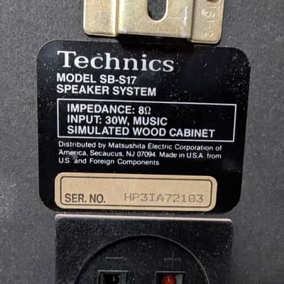 Technics SB-C11 & Sb-S17 Channel Speaker Home Theater Surround Sound Tested image 6