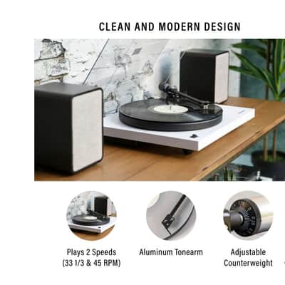 Crosley KT6101-WA K-Series Bluetooth Turntable System - White-NEW image 2