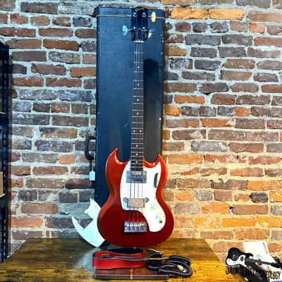 Gibson Melody Maker Short Scale Electric Bass w/ OHSC, Cable & Strap (1968 - Sparkling Burgundy) image 2