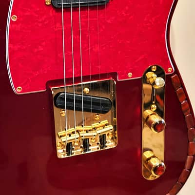 Custom Designed & Crafted Tele Style - Candy Apple Red w/Apple Jasper Stones Serial #080 - 2025 image 8