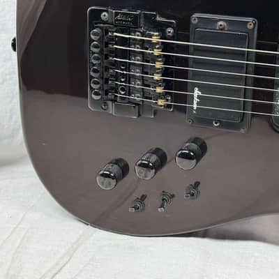 Charvel Model 4 HSS Guitar with Case - MIJ Made In Japan 1980s - Black Cherry image 5