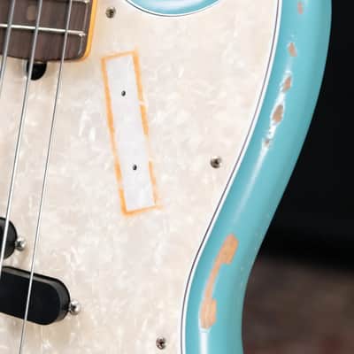 Fender JMJ Road Worn Mustang Bass - Faded Daphne Blue with Gig Bag image 11