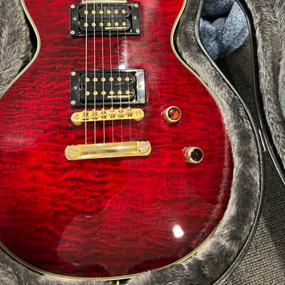 Epiphone Les Paul Custom Prophecy GX 2008 Gold Hardware Gibson Dirty Fingers Black Cherry image 9