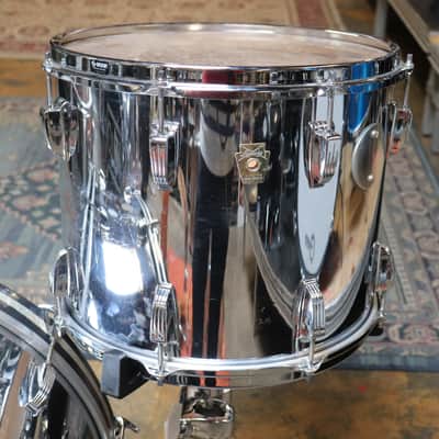 Ludwig  3pc Shell Pack 1985 Chrome Over Maple Drum Set image 3