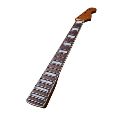 Brio Master Built Binded Flamed Maple Rosewood Fingerboard S-Style Neck w Block Inlays image 7