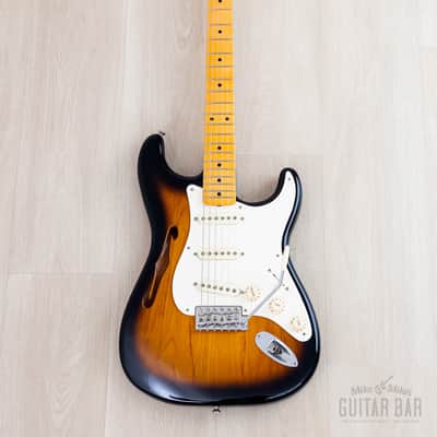 2018 Fender Eric Johnson Signature Stratocaster Thinline Sunburst w/ Case, Tags & CoA image 2
