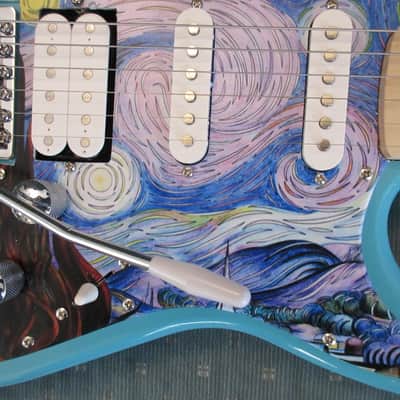 ~Cashified~ Kramer Strat-Style Blue - Van Gogh - Rock 'n' Roller image 3
