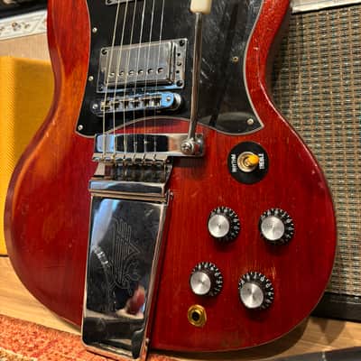 Upgraded, Modified & Distressed Gibson SG Special Faded with Rosewood Fretboard, Faded Worn Cherry w/HSC image 11