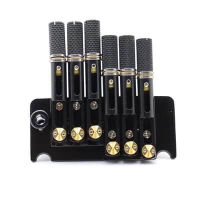 Fanned Frets 6 String Headless Guitar Bridge Tremolo Set, Black image 4