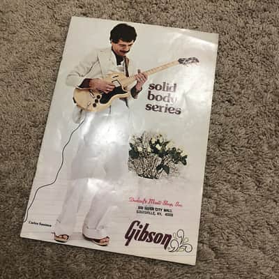 Gibson 1975 Solid Body Series Catalog Flyer (SG Custom, SG Standard, SG Special, Marauder, L6-S, L-5S, Carlos Santana) image 1
