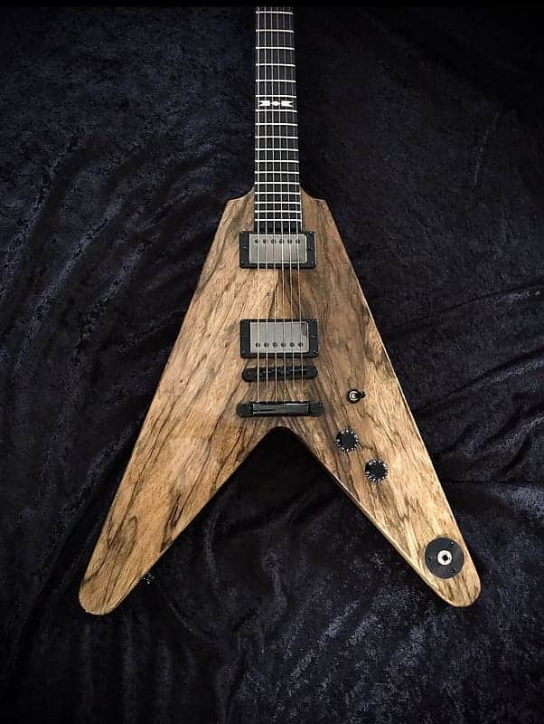 "from my personal used gear" Super-V Guitar (Figured Korina) w/case by Black Diamond Hand Crafted In AMERICA image 1