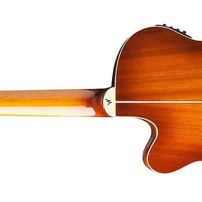 Washburn EA15ITB Mini Jumbo Cutaway Flame Maple Top Mahogany Neck 6-String Acoustic-Electric Guitar image 4