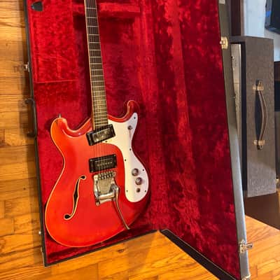Mosrite of California Custom 1968 Cherry Semie Moseley Semi-Hollow Bakersfield Maphis image 13