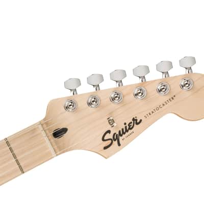 Squire Sonic Stratocaster HT Electric Guitar, Arctic White, Maple Fingerboard, White Pickguard image 5