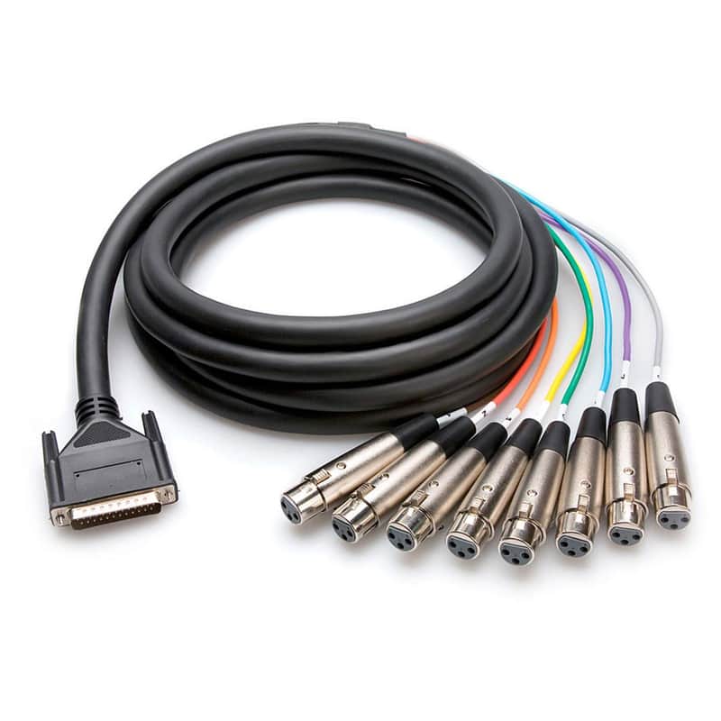 Hosa Technology 9.9'/3m Male DB-25 to 8x Female 3-Pin XLR Female Balanced Snake Cable image 1