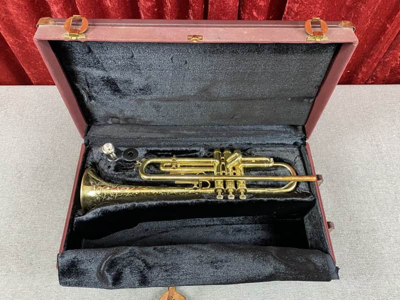 Frank Holton Gustav Heim Custom Trumpet w/Floral Bell (1927) | Reverb