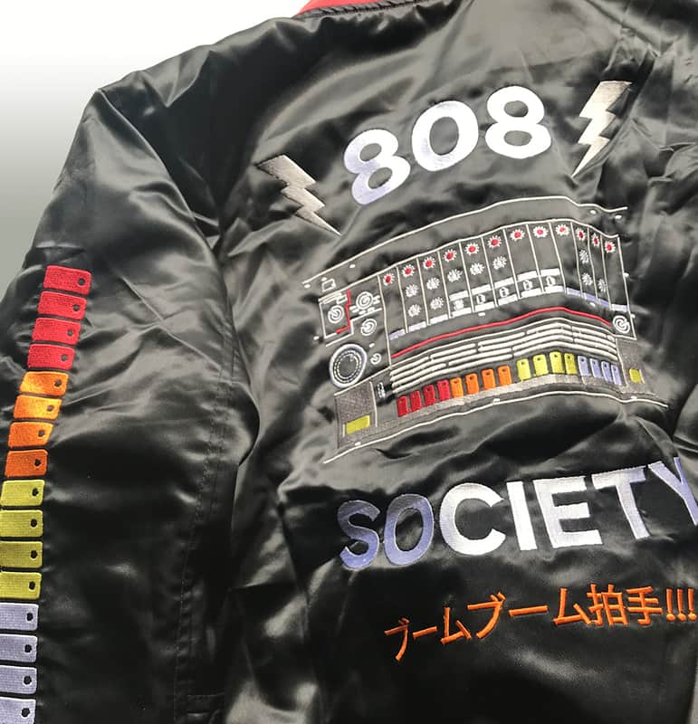 Roland TR-808 Satin Embroidered Jacket Throwback. Sizes XS, S, M