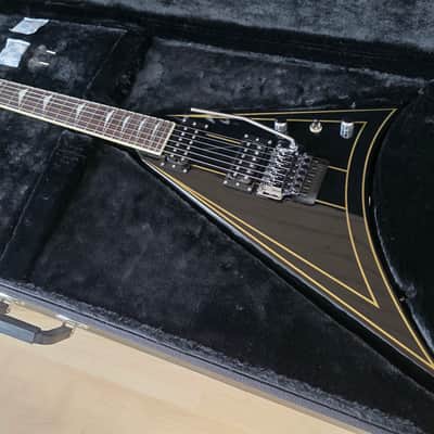 Grover Jackson Concorde Randy Rhoads Flying V BRAND NEW 2015 GJ2 NOS Limited Edition Discontinued Black Pinstripe Alexi Laiho FR Floyd Rose HH Hipshot Tuners TIME CAPSULE CASE QUEEN RARE Neck-Thru Collector Guitar image 2