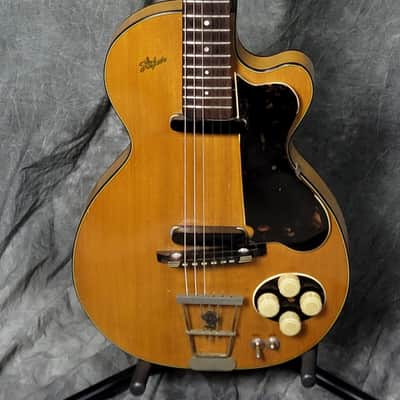 EXC COND VINTAGE 1957-8 Hofner Club 50 Electric Guitar - Natural Beauty! image 3