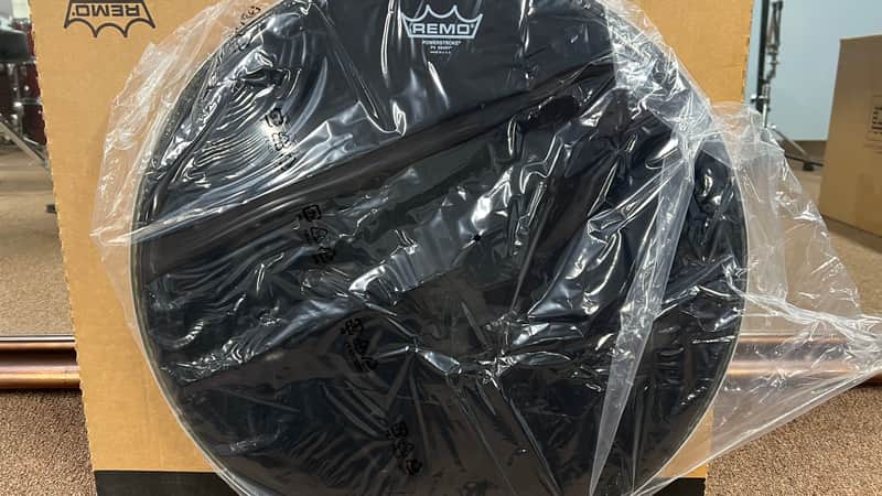 Three (3) Remo Powerstroke P3 Ebony Bass Drum Heads 20" Ebony image 1