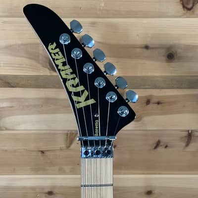 Kramer Baretta Custom Graphics “White Lotus” Electric Guitar - White Lotus Candy Blue image 3