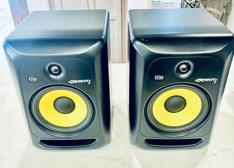 Pair KRK RP-8 Rokit G3 2-Way 8" Active Studio Monitors (Pair) 2014 - 2018 - Black image 1