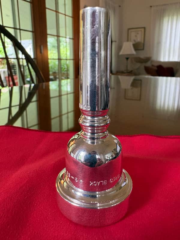 Greg Black 4G-5G Remington Shank Tenor Trombone Mouthpiece, Silver image 1