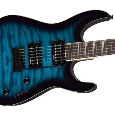 NEW Jackson JS Series Dinky JS20 DKQ 2PT - Transparent Blue, This Sweet Axe Comes With A Pro Set Up!!! image 4