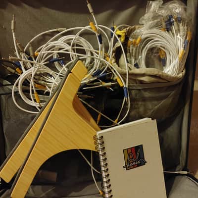 TINRS Fenix IV Modular Synth bamboo, stand, lots of cables image 3