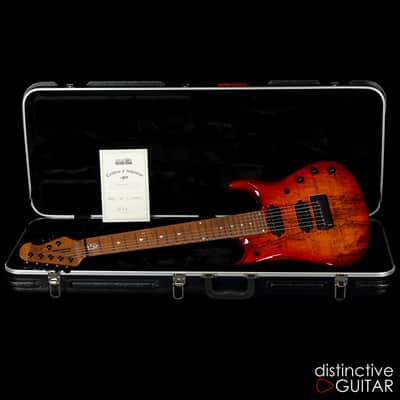 Ernie Ball Music Man John Petrucci BFR #62 JP15 7 String Blood Orange Burst Spalt Maple Top image 12