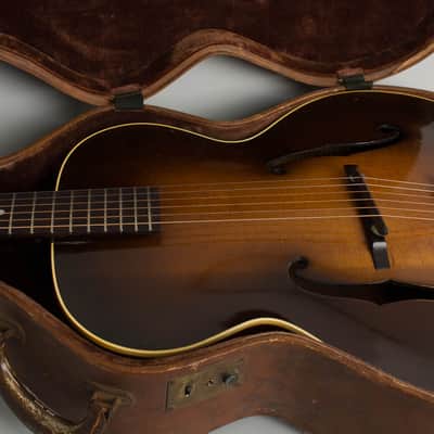 Epiphone  Zenith Arch Top Acoustic Guitar (1939), ser. #13787, Period brown hard shell case. image 14