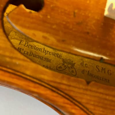 F Breton Brevete a Mirecourt violin made in the late 1800s image 8