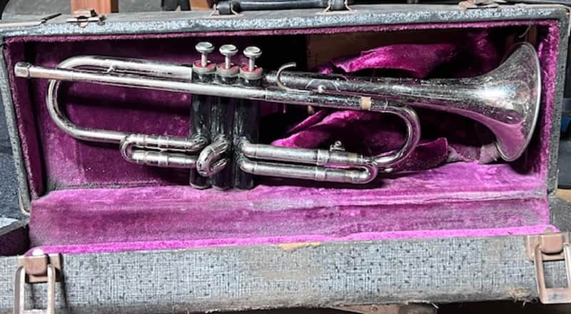REYNOLDS RANGER Bb TRUMPET USA Ranger 1970's - Silver Plated Nickel image 1
