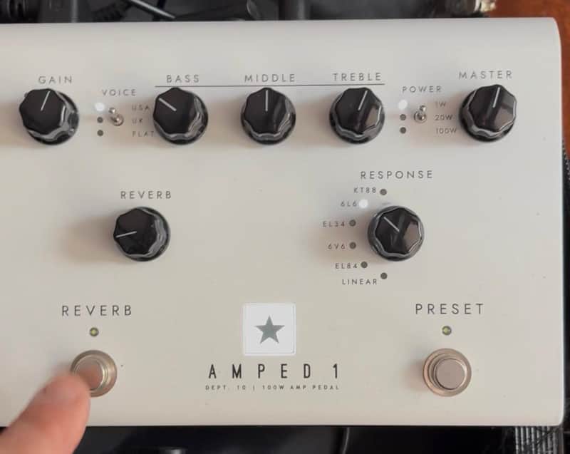 Blackstar AMPED 1 Dept. 10 100-Watt Guitar Amp Pedal 2022 - Present - White image 1