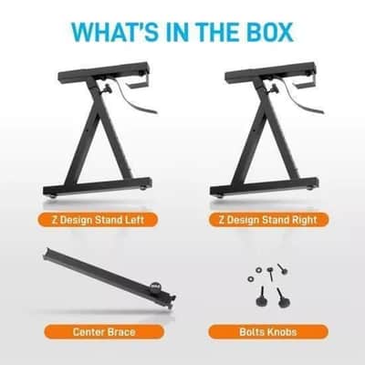 Heavy Duty Folding Z-Design Keyboard Stand with Adjustable Width & Height – PKST38 image 3